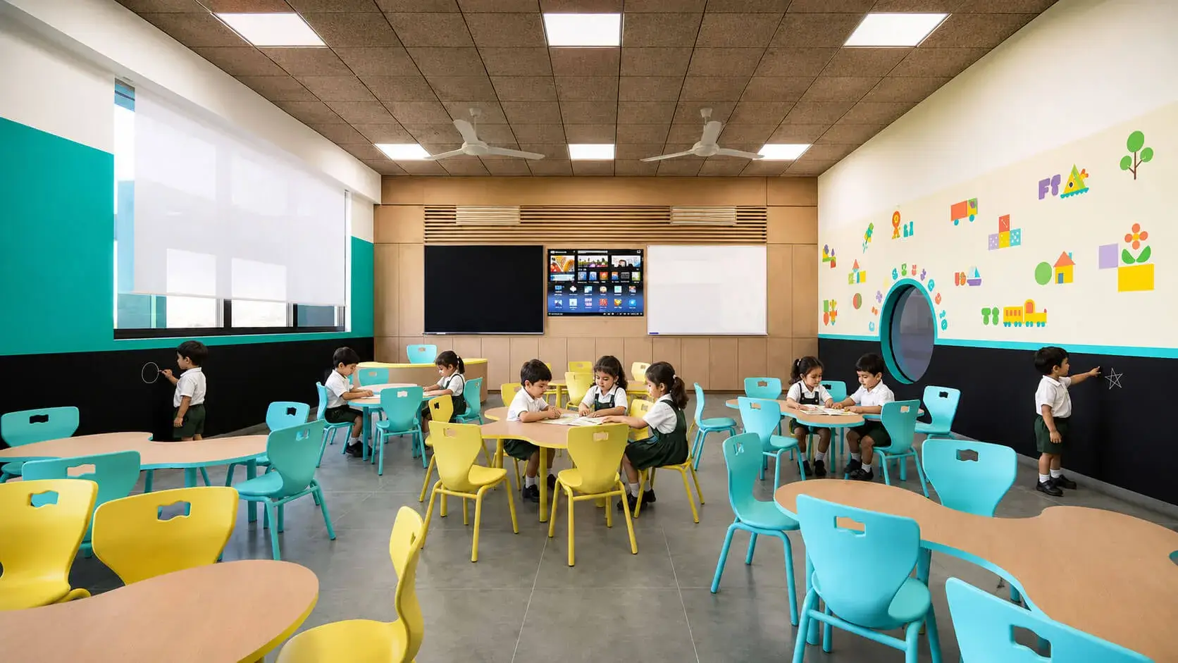Students learning with a global outlook